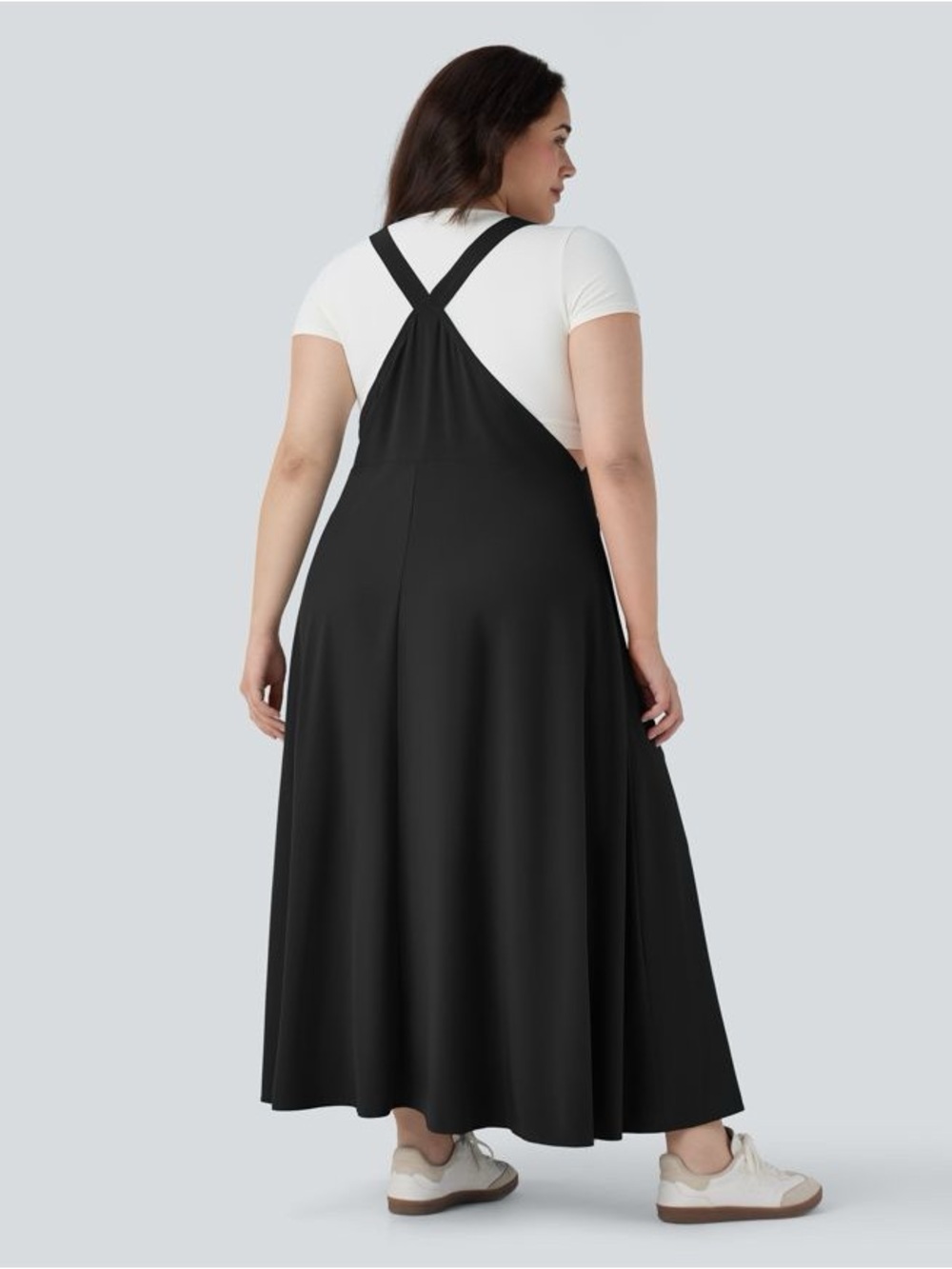NWT Halara Breezeful™ Flowy Quick Dry Midi Casual Plus Size Pinafore Dress - Picture 2 of 10